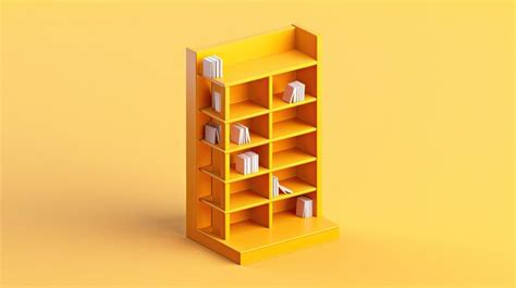 Premium Photo | 3d Illustration Bookcase Modern Minimalist Furniture ...