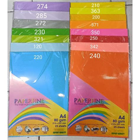 Jual Kertas HVS Warna A4 Paperfine 80 gram Indonesia|Shopee Indonesia