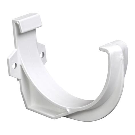 Plastmo 5005379 Classic 4 in. White Vinyl Half Round Gutter Bracket - Walmart.com - Walmart.com