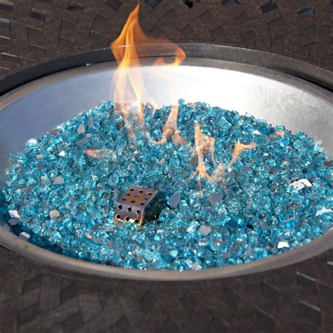 Bahama Blue Reflective Fire Glass - Backyard Home Oasis | Glass fire pit, Fire pit glass rocks ...