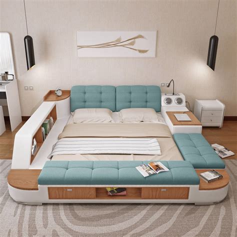 [USD 570.92] Tatami bed master bedroom modern and simple storage bed bed 1.8 meters of cloth bed ...