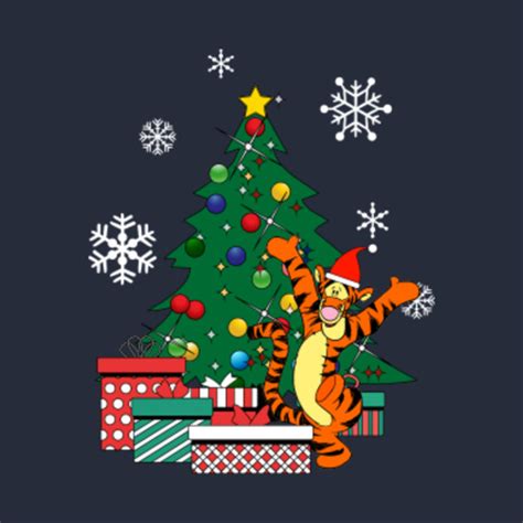 Tigger Around The Christmas Tree Winne The Pooh - Tigger - T-Shirt | TeePublic