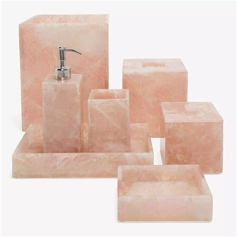 Pin by Nicole Howard on ROSE QUARTZ | Peach bathroom, Bath accessories ...