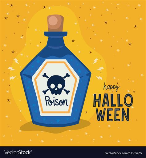 Halloween poison bottle design Royalty Free Vector Image