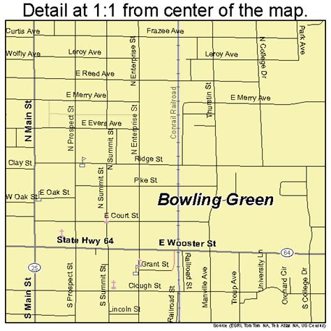 Bowling Green Ohio Street Map 3907972