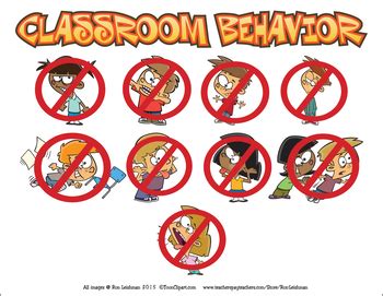 Classroom Behavior Cartoon Clipart by Ron Leishman Digital Toonage