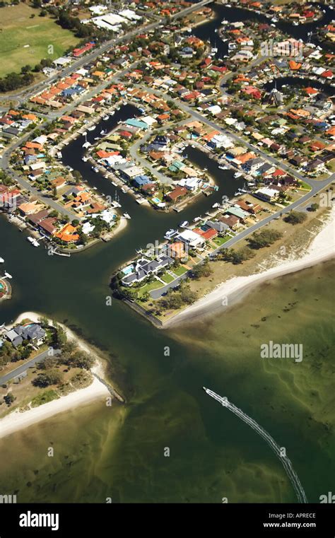 Runaway Bay Gold Coast Queensland Australia aerial Stock Photo - Alamy