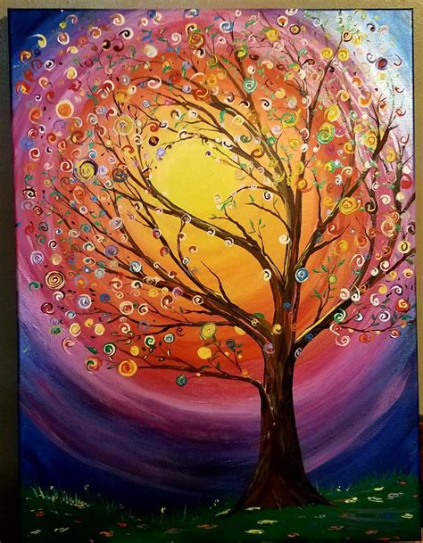 acrylic painting tree of life - Pretty Great Podcast Diaporama