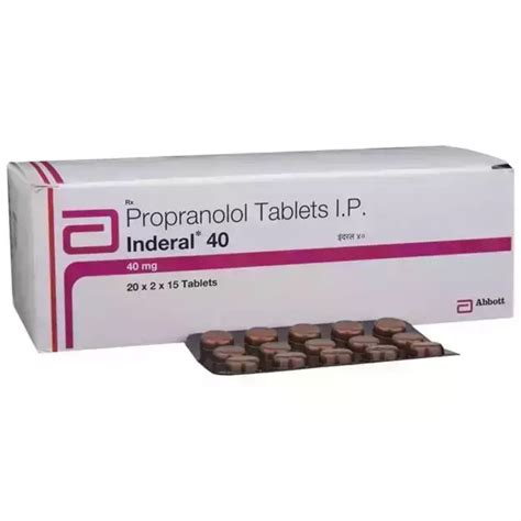 Inderal 40 Tablet (15): Uses, Price, Dosage, Side Effects, Substitute ...