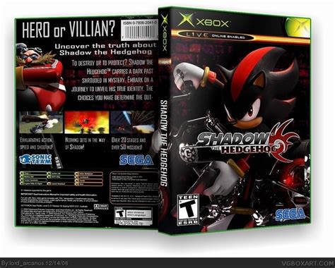 Shadow the Hedgehog Xbox Box Art Cover by lord_arcanus