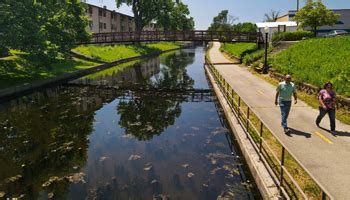 Walk along the National Ice Age Trail in downtown Portage