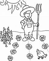 Farmer Coloring Page sketch template