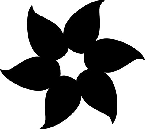 Solid Black Flower Clip Art at Clker.com - vector clip art online ...