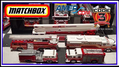 Comparing 1/64 fire truck - Matchbox, Amercom and Code 3 - TKR007's ...