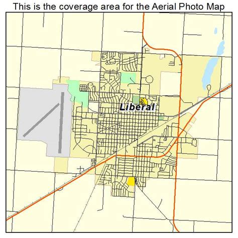 Aerial Photography Map of Liberal, KS Kansas