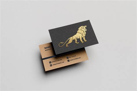 Gold Foil Luxury Business Card Mockup – Creative Bing