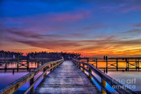 Sunset Pier Fishing Photograph by Marvin Spates - Fine Art America