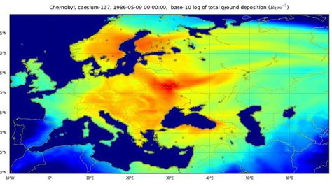 1986 Chernobyl radioactive cloud over Europe : r/MapPorn