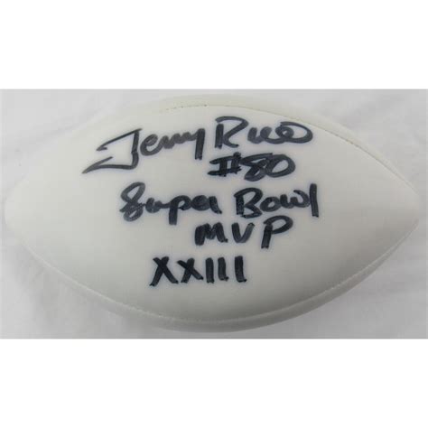 Jerry Rice Signed Super Bowl XXIII Logo Football Inscribed "Super Bowl ...