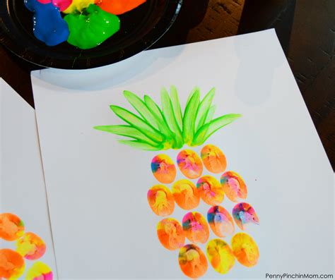 Pineapple Finger Painting - Penny Pinchin' Mom