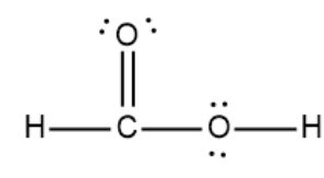 Draw lewis structures for the following molecules $HCOOH$ and $CO_2^{ - 2}$