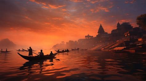 Premium Photo | India Varanasi ganga river sunrise