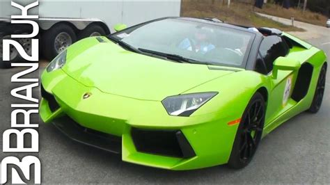 Green Lamborghini Aventador LP700-4 Roadster - YouTube