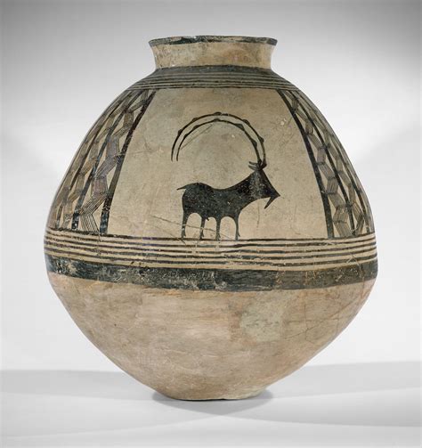 Storage jar decorated with mountain goats [Central Iran] (59.52 ...