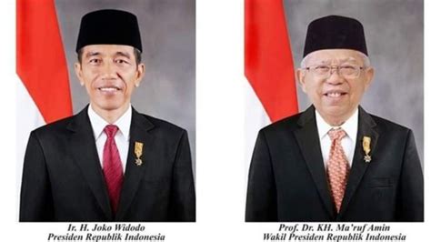 H-3 Pelantikan, Foto Resmi Presiden Jokowi dan Wapres Kiai Ma'ruf Dirilis