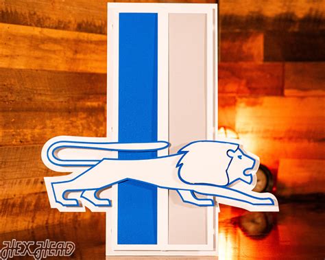 Detroit Lions "1961" Vintage Logo 3d Metal Wall Art