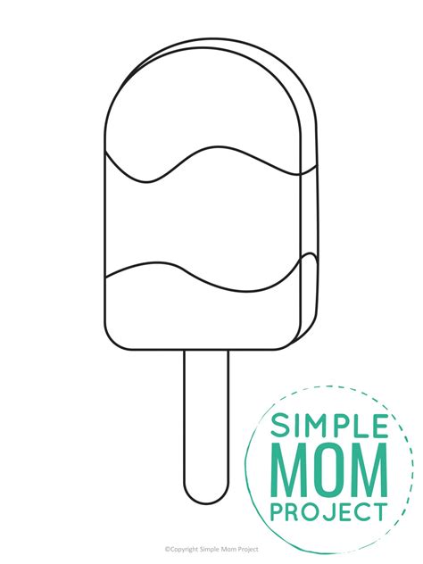 Free Printable Popsicle Template – Simple Mom Project