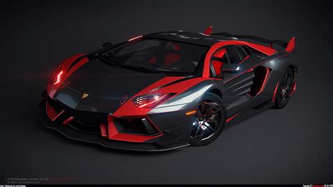 HD wallpaper: black and red coupe, Lamborghini, car, Lamborghini Aventador | Wallpaper Flare