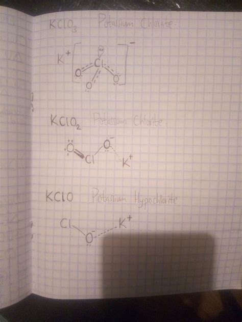 [Solved] Hi, can you help me to draw KClO3, KClO2, and KClO as a lewis... | Course Hero