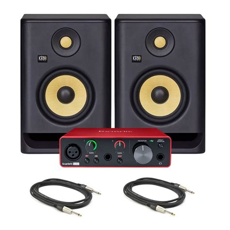 Focusrite Scarlett Solo (3rd Gen) with KRK RP5 G4, Pair at Gear4music