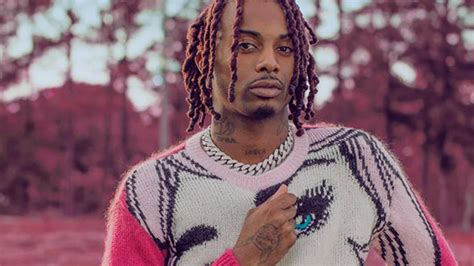 Playboi Carti Is Wearing White Pink Woolen Knitted T-Shirt Having ...