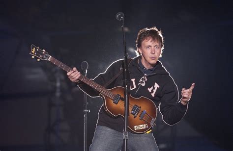 The Beatles — Paul McCartney rehearsing for the Super Bowl...