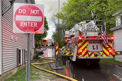 Bangor Crews Battle Fire after Explosion on Center Street Ave.