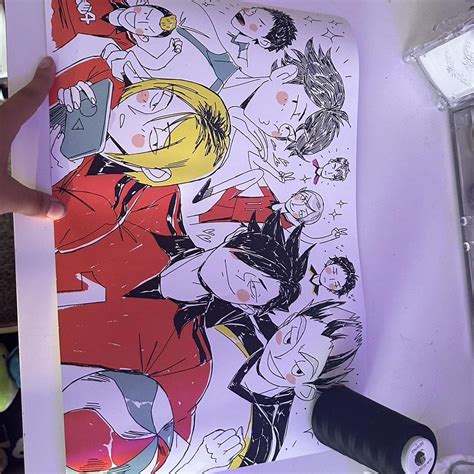 Haikyuu nekoma print i got from a con 2 years ago... - Depop