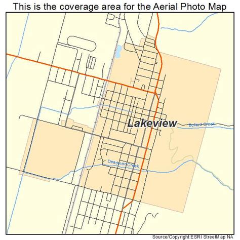 Aerial Photography Map of Lakeview, OR Oregon