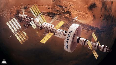 SpaceX Mars orbital station by Encho Enchev | human Mars