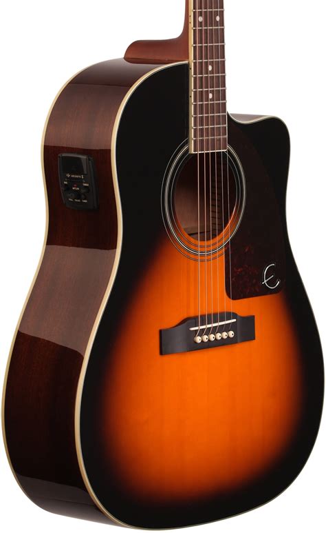 Epiphone AJ-220SCE Acoustic-Electric Guitar, Vintage Sunburst