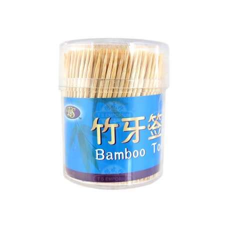 ES Bamboo Toothpicks with Holder set 500pcs - Tak Shing Hong