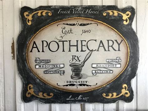 APOTHECARY WOOD SIGN original large Wall Decor druggist pharmacy medicinal herbal tonics elixi ...