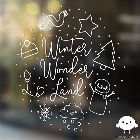 Winter Wonderland window drawing pattern freebie / Gratis raamteking winter wonderland | Window ...