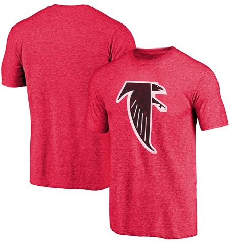 Men's NFL Pro Line Red Atlanta Falcons Throwback Logo Tri-Blend Short ...