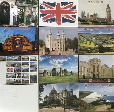 20 Famous Landmarks of England Lovingly on Quality Postcards. - Etsy UK