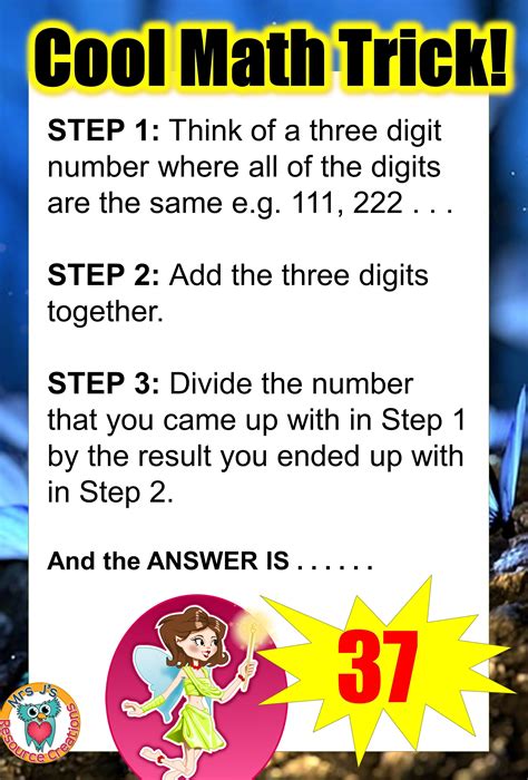 number trick kids - Google Search | Cool math tricks, Math tricks, Math jokes