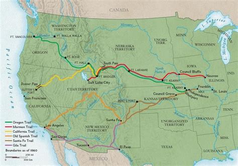 Westbound Trails of 1860 | Westward expansion, National geographic ...