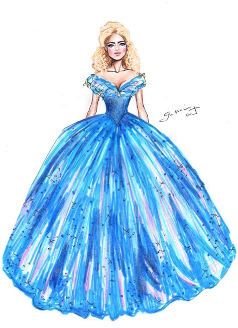 Cinderella Dress Drawing at GetDrawings | Free download