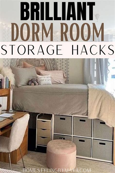 22 insanely clever dorm room storage ideas space savers – Artofit